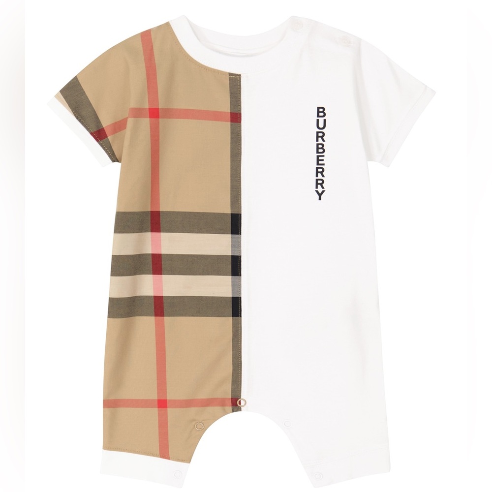 Baby Vintage Check cotton jersey bodysuit